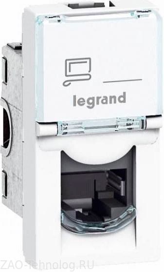 Механизм розетки информ. 1-м СП Mosaic New 2мод. RJ45 5E FTP Leg 78681/76555