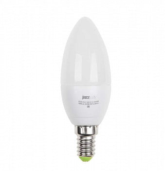 Лампа светодиодная PLED-SP C37 9Вт свеча 5000К холод. бел. E14 820лм 230В JazzWay 2859488A
