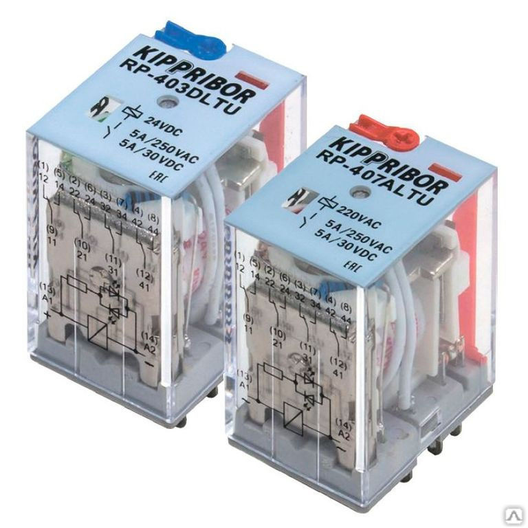 Реле промежуточное RP-407 ALTU 5A 220V AC KIPPRIBOR