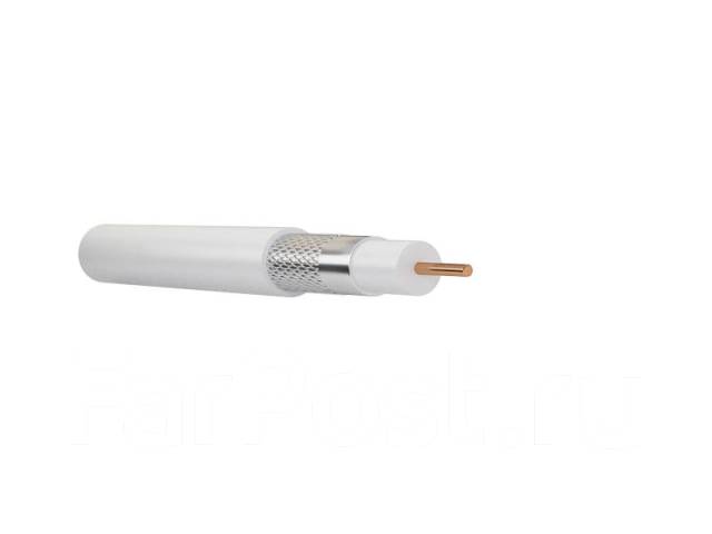 ITK Кабель коаксиальный RG6, 75 Ом, FPE, ПВХ, бел. (305м) ИЭК