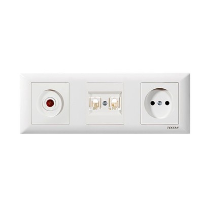 302-15115 249301 NOVA BEYAZ UCLU CERCEVE (рамка х3) TS