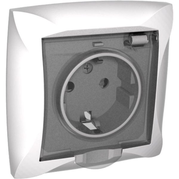 Розетка WDE000148 вн. с ЗК со шторкой IP44 Wessen