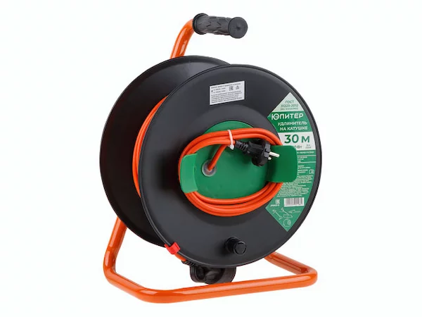 Удлинитель на катушке 4х30м без заземл. 6А IP20 1.3кВт Союз 481S-3103