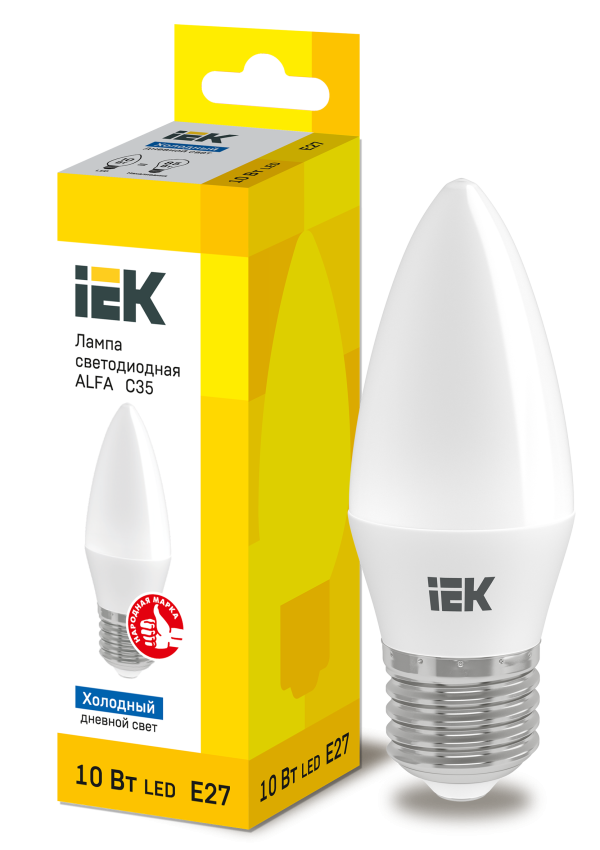 Лампа светодиодная LED-СВЕЧА-VC 8Вт 230В E27 6500К 720лм 4690612024820