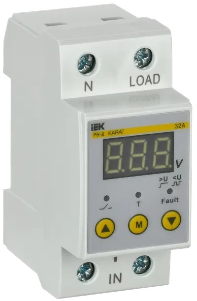 Реле напряжения с дисплеем MRV 32А PROxiмА MRV-32A