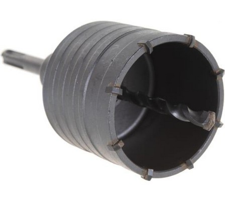 Коронка твердосплавная ПРАКТИКА SDS-плюс ударная 82мм (1шт.) клипса