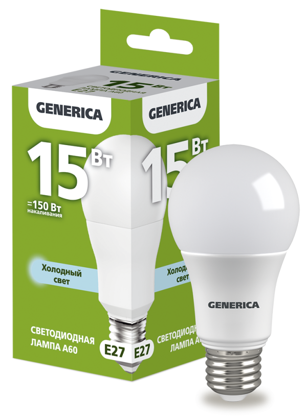 Лампа светодиодная LED-A60-standard 15Вт грушевидная 230В E27 6500К 1350лм