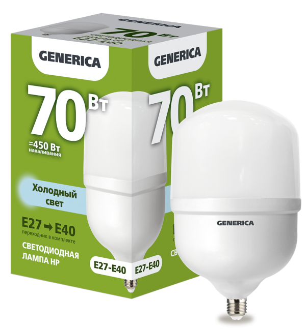 Лампа LED V170 Standart 60w 230v 6500K E40 MEGALIGHT